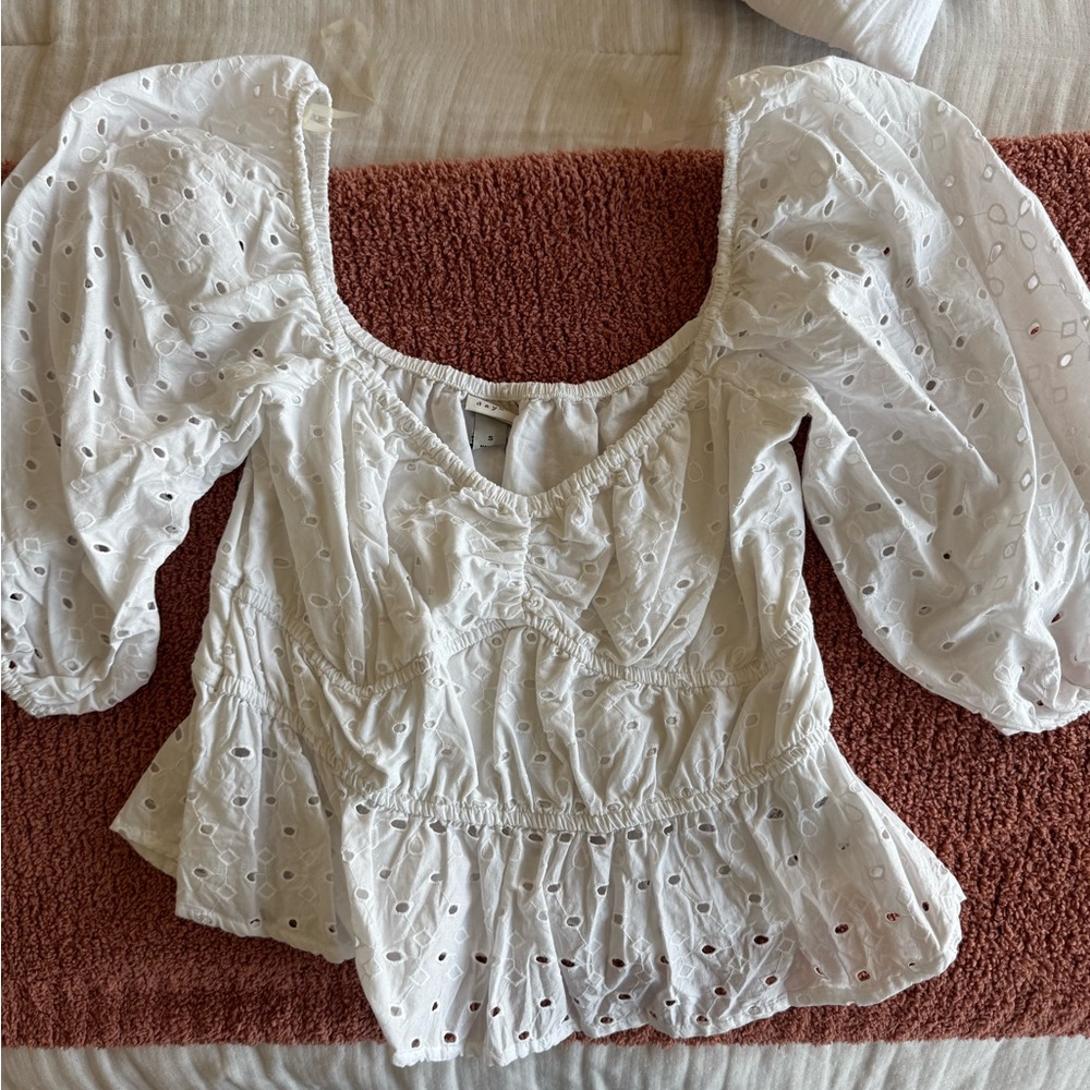 A new day eyelet shirt small size.
